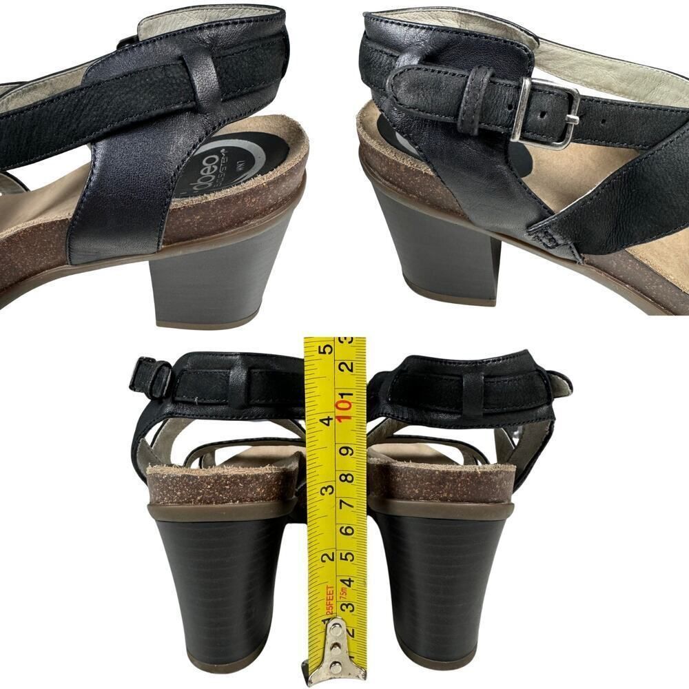 ABEO B.I.O.system Sandals Womens Size 7N Black Neutral "BIANA" Strappy Heels - Picture 10 of 11